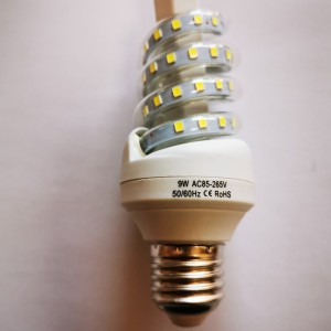 Lampada a spirale a risparmio energetico da 9 W con attacco E27 o B22 con LED SMS per la scuola
