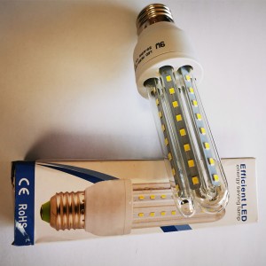 ດອກສາລີປະຫຍັດພະລັງງານ 3U bulb 12W ສໍາລັບອາຄານໂຮງແຮມແລະຫ້ອງການ AC85-265V
