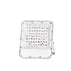 Reflector LED de alimentación de CA de carcasa branca IP66 30 W, 50 W, 100 W, 150 W e 200 W