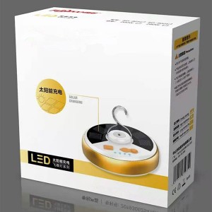 160W Rechargeable UFO Bulb Solar Lamp for Indoor Use White Light