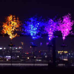 Lampu Kembang Lanskap LED Solar sareng Desain Béda pikeun Dekorasi Taman