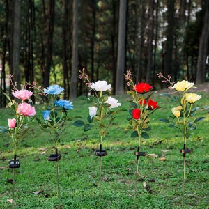 Bahçe Dekorasyonu için Farklı Tasarımlı Güneş LED Peyzaj Çiçek Işığı