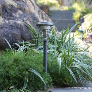ກາງແຈ້ງໃຊ້ແສງຕາເວັນ Rechargeable Mosquito Killer Garden Light