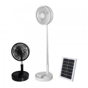 Solar Portable fan with solar panel for camping or family use