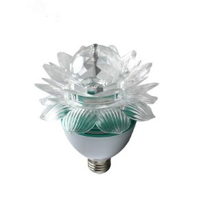 E27 ou B22 LED Lâmpada rotativa de lótus de plástico expandir flor mágica lâmpada de festa