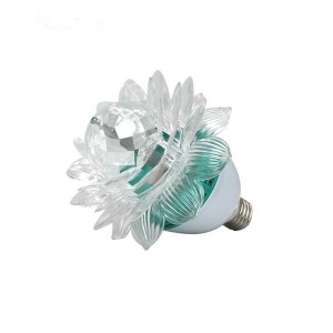 E27 o B22 LED Lotus Rotating Lamp Plastic Expand Flower Magic Party Bulb