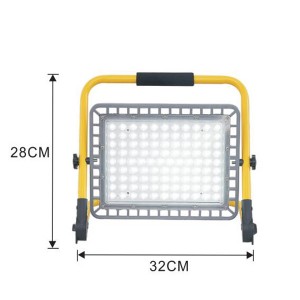 100W to 300W Handhold Rechargeable LED Floodlight for Outdoor Using