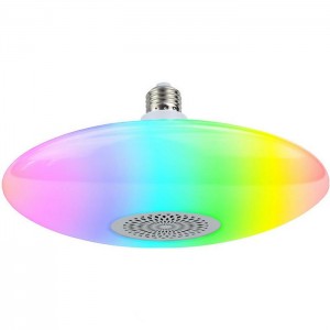 Alto-falante de lâmpada LED inteligente RGB lâmpada colorida sem fio LED BT alto-falante