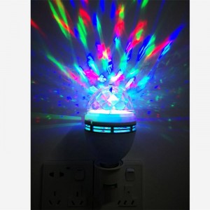 Täisvärviline pöörlev LED LED-strobe pirn Multi Crystal Stage Light Disco sünnipäevapeo ja klubi baari jaoks