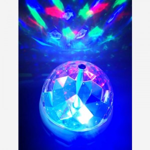 Pełnokolorowa lampa obrotowa LED żarówka stroboskopowa wielokrystaliczne światło sceniczne na przyjęcie urodzinowe w dyskotece i bar klubowy