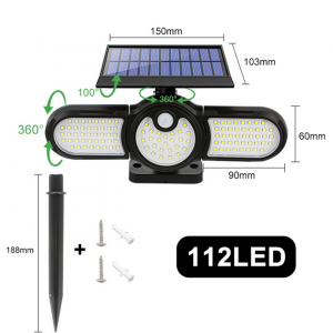 Outdoor Solar Lawn Ground Lamp with PIR Motion Sensor Landscape light for Yard and Hotel