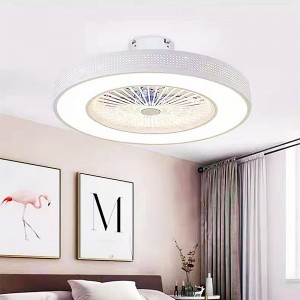 Profesionalus aukštos kokybės LED gyvenamasis lubų ventiliatorius su apšvietimu, tinkantis miegamajam ir viešbučiui