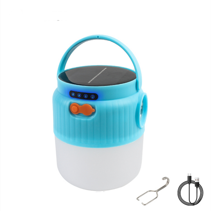 Portable Solar Rechargeable light Type-c super fast charge Flashlight with 4 gears Featured Image