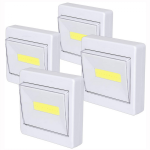 Switch Battery Operated Cordless Light Using Super Bright COB LED Technology for Baby Nursery, Hallways, Bedrooms, Closets