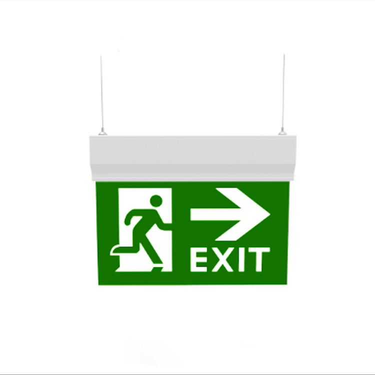 High Quality Energy Saving Green Color EXIT Rechargeable Warning LED Emergency Lamp Featured Image