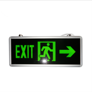 High Quality Energy Saving Green Color EXIT Rechargeable Warning LED Emergency Lamp