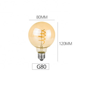 LED Light Filament Bulb e nang le Input AC220-240V e nang le E27 B22 le E14 base