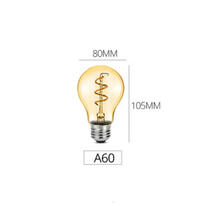 Boolubu filamenti ina LED pẹlu Input AC220-240V pẹlu E27 B22 ati ipilẹ E14