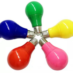 Lâmpada LED colorida interna 3w e 5w com cor diferente de caixa para festas