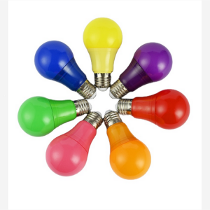 Indoor LED colorful Bulb 3w and 5w with different color of housing for Parties