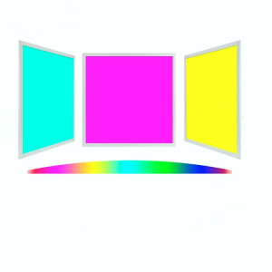 RGB Panel limyè 600 × 600 oswa 620 × 620 ak dekodeur RGBW plafon mòn limyè