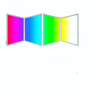 ពន្លឺបន្ទះ RGB 600 × 600 ឬ 620 × 620 ជាមួយឧបករណ៍ឌិកូដ RGBW ពិដានម៉ោនពន្លឺ