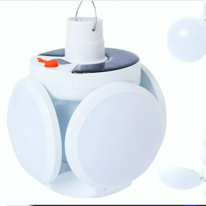 لامپ فوتبال قابل شارژ خورشیدی لامپ چادر قابل حمل با پنل خورشیدی و باتری