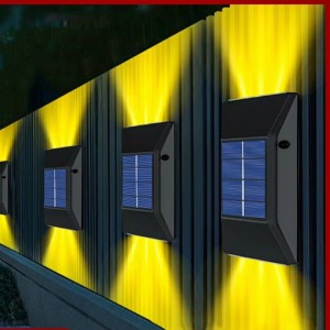 Yellow and white light Hotel LED Waterproof IP65 outdoor Solar Wall Light for Garden or Corridor