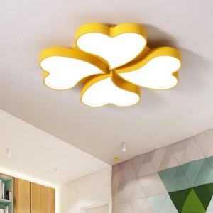 Lámpara de techo moderna de 4 follas afortunadas para el hogar