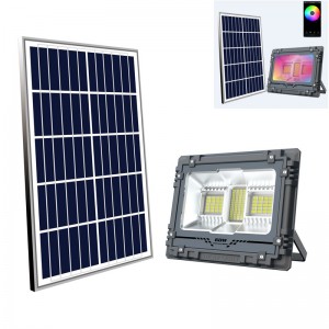 RGB Music solar floodlight with Bluetooth for Yard or Garden and family Party