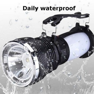 ពិលថាមពលពន្លឺព្រះអាទិត្យ ថាមពលថ្មដែលអាចសាកបាន LED Torch Waterproof សម្រាប់តង់