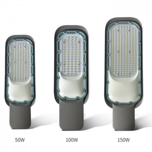 50 W, 100 W, 150 W ir 200 W kintamosios srovės gatvių šviestuvas su naujo dizaino pagrindiniu keliu