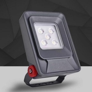 Spalvotas LED prožektorius nuo 20 W iki 200 W su mėlyna, oranžine, žalia arba raudona šviesa