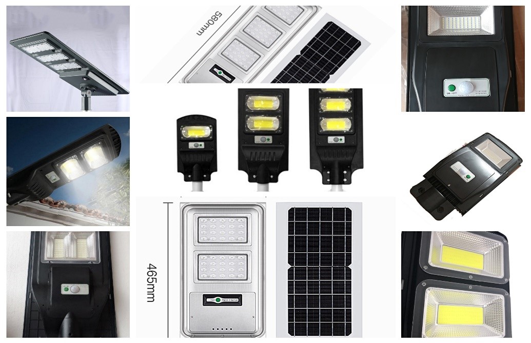 High quality outdoor ip65 waterproof road lighting SMD&COB 200w integrated all in one led solar street light